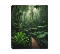 UVBDF Tropical Rainforest Anti-Fray Stitched Edges, Premium-Textured Surface, Non-Slip Rubber Base, Gaming Mouse Mat