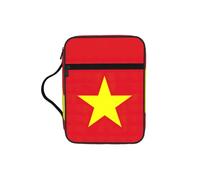 UVBDF Vietnamese Flag Stylish Printed Bible Protection Bag Wear Resistant Case for Travel Church & Bible Class