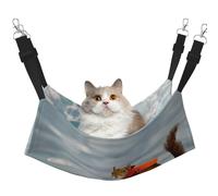 UVBDF Water Skiing Fox Squirrel Cat Hammock For Hanging Pet Hammock Bed Adjustable,Puppy,Rabbits,Small Animals