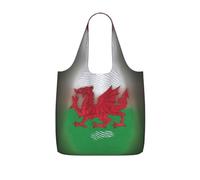 UVBDF Welsh Dragon Print Grocery Tote Reusable Packable Bag 25l Polyester Washable Travel Holiday Carryall