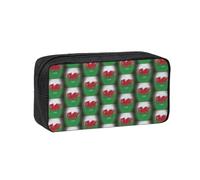 UVBDF Welsh Dragon Printed Pen Holder Large Capacity Storage Case Smooth Zipper Polyester Bag for Study Travel Workspace