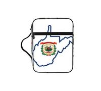 UVBDF West Virginia State Flag Map Stylish Printed Bible Protection Bag Wear Resistant Case for Travel Church & Bible Class