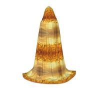 UVBDF Wheat Field Renaissance Fair Outfit Hooded Cape For Teens Gothic Medieval Cosplay Costume Stage Theater