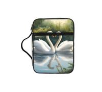 UVBDF White Swans on The Lake Stylish Printed Bible Protection Bag Wear Resistant Case for Travel Church & Bible Class