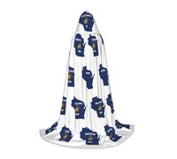 UVBDF Wisconsin State Flag Map Renaissance Fair Outfit Hooded Cape For Teens Gothic Medieval Cosplay Costume Stage Theater