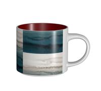 UVBDF Within The Tides Printing Everyday Cups, Large-Capacity Ceramic Mugs Ideal for Gift, Smooth Rim, Durable for Daily Drinks