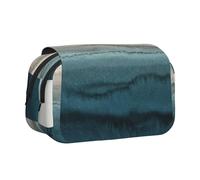 UVBDF Within The Tides Printing School Double Layer Clamshell Pencil Case Organizer Stationery Bag for Kids Gift