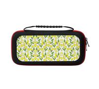 UVBDF Yellow Fresh Lemons Carrying Storage Case for Switch,Large Switch Cases,with 20 Game Cards for Switch Controller