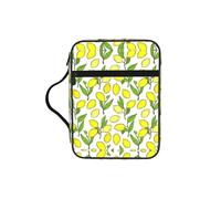 UVBDF Yellow Fresh Lemons Stylish Printed Bible Protection Bag Wear Resistant Case for Travel Church & Bible Class