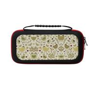 UVBDF Yellow Leaves Chicken Carrying Storage Case for Switch,Large Switch Cases,with 20 Game Cards for Switch Controller