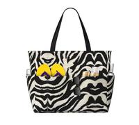 UVBDF Zebra Animal Beach Tote Bags For Women Travel Totes Bag Handbag With Zipper And Pockets For Travel Vacation