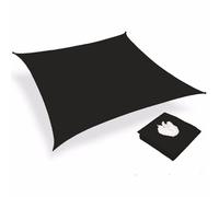 UVBlocked Sun Shade Sail 6x6mWater Resistant Outdoor Patio Shade with Stainless Steel DRings & GrommetsTear & Rust Resistant Sunshade for Garden & Backyard (Black)