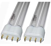 UVBrite® 2-Pack 55W PLL 2G11 UV-C Bulb UV Lamp for Pond Filter UVC High Performance Quartz Algae Blanket Weed Control