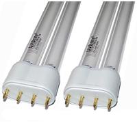 UVBrite 2 x 18w PLL 2G11 Pond Filter UVC Replacement Lamp 253.7nm UV Bulb | Length 215mm | 9000 Hour | No More Algae & Blanket Weed