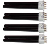 UVBrite® 4-Pack PL 9W 2G7 BLB 4-Pin [9 Watt] Long-Life 9000 Hour Blacklight Bulb for UV Bank Note Money Checker Safescan 50/70
