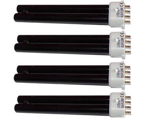 UVBrite® 4-Pack PL 9W 2G7 BLB 4-Pin [9 Watt] Long-Life 9000 Hour Blacklight Bulb for UV Bank Note Money Checker Safescan 50/70