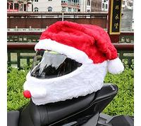 UVCMDUI Christmas Hat Motorcycle Helmet Cover, Personalized Santa Claus Motorcycle Helmet Protection Cover, Santa Claus Moto Helmet Funny Crazy Case for Motorcycle Helmets Decoration