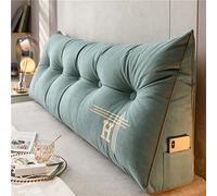 UVCMDUI Headboard Pillow, King Size Triangular Bedside Cushion, Headboard Cushion Wedge Backrest Support Cushion for Bed Sofa Rest Book Reading,Blue,180cm/70.9in