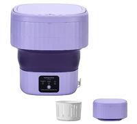 UVCMDUI Mini Washing Machine for Clothes, Foldable Small Portable Washing Machine with 3 Modes Half Automatic Washt, 9L High Capacity Portable Washer Machine and Dryer for Apartment,Purple