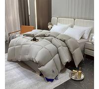 UVCMDUI Super king Duvet, Thick and Warm Super King Size Duvet, Ultra Light Duck Feather Duvet, Double Duvet Perfect for Winter Cosy Nights,Grey,220 * 240cm