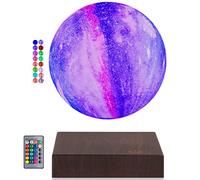 UVEHAS Levitating Galaxy Moon Lamp - 16 Colors Magnetic Levitation Floating 3D Moon Light, with Remote Control Spinning in Air LED Galaxy Night Lights for Office Home Decoration Gift