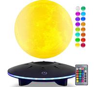 UVEHAS Levitating Moon Lamp - Magnetic Floating and Spinning 16 Colors LED Moon Light, Remote Control Levitation Rotating 3D Moon Night Light for Home Office Table Desk Decor Holiday Gifts