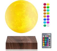 UVEHAS Magnetic Floating Moon Lamp - Spinning 3D Printing Moon Lamp Levitating 16 Colors LED Moon Light for Holiday Gifts Home Decor Night Lights