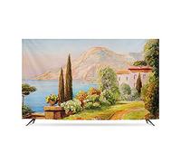 Uvency 32-85In Light Oiling Tv Cover Dustproof Cloth Screen Cover Curved Straight Face Cloth Bedroom Living Room Decoration Tv Screen Protector Cloth/D/70In