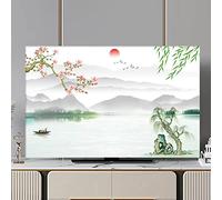 Uvency Curved LCD Hanging Desktop Tv Cover, Dust Cover, Cover Cloth Can Be Turned on Without Taking 55 "65",Color:Has)/Vs/70In(161 * 96Cm)