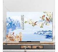 Uvency Flower Pattern Waterproof Dust Cover Tv Cloth/Computer Cover Desktop/Wall Hanging/Curved Screen/Tv Cover, Living Room,Color:Vs)/Vs/40-43In(102 * 65Cm)