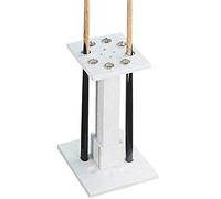 Uvency Free-Standing White Pool Cue Holder, Square Wooden Floor Pool Cue Organizer/Shelf, Hold 8 Cues, Pool Cue Holder