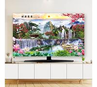 Uvency Landscapeing Waterproof Dust Cover Tv Cloth/Computer Cover Desktop/Wall Hanging/Curved Screen/Cover, Living Room/Home Environmental Cover,Color:Vs)/B./80In(188 * 110Cm)