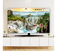 Uvency Landscapeing Waterproof Dust Cover Tv Cloth/Computer Cover Desktop/Wall Hanging/Curved Screen/Cover, Living Room/Home Environmental Cover,Color:Vs)/Vs/80In(188 * 110Cm)