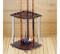 Uvency Pool Cue Rack Wood Pool Cue Rack Floor Stand Holds 8 Pool Billiard Stick Freestanding Billiard Cue Racks Easy to Assemble for Pool Cues Rack Storage/C/36 * 60Cm