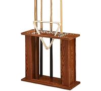Uvency Pool Stick Holder Billiard Cue Racks Holds 16 Cues Fishing Rod Rack Solid Hardwood Floor Stand for Pool Bars, Clubs Free-Standing Floor Cue Rack Holds/Walnut