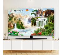 Uvency Simple Landscapeing Waterproof Dust Cover Tv Cloth/Computer Cover Desktop/Wall Hanging/Curved Screen/Tv Cover, Living Room,Color:B.)/Vs/37-39In(93 * 60Cm)
