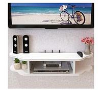 Uvency Small Tv Cabinet Wall Mounted Tv Media Console Wood Floating Tv Stand with Open Storage Shelf Media Console Entertainment Center Component Shelf/C/80X22X15Cm/C/80 * 22 * 15Cm