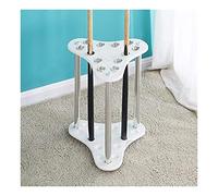 Uvency Snooker Cue Rack 12 Hole Floor-Standing Wooden Billard Pool Cue Stand Storage 12 Cues Easy Installation Freestanding Pool Cue Rack for Pool Cues Rack Storage/White