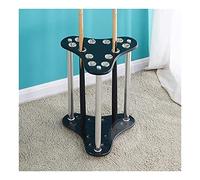Uvency Snooker Cue Rack 12 Hole Floor-Standing Wooden Billard Pool Cue Stand Storage 12 Cues Easy Installation Freestanding Pool Cue Rack for Pool Cues Rack Storage/Black