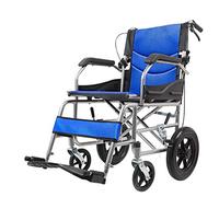 Uvency Wheelchair Transit Travel Chair-Bee Net Foldable Lightweight Elderly Disabled Trolley Portable Travel Scooter 12 inch Small Wheel Paragraph Blue/Blue/59 * 83 * 90Cm
