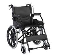 Uvency Wheelchair Transit Travel Chair-Foldable Elderly Portable Travel Scooter Light Elderly Disabled Trolley Big Wheel Red/Black/63 * 87 * 82Cm