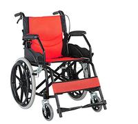 Uvency Wheelchair Transit Travel Chair-Foldable Elderly Portable Travel Scooter Light Elderly Disabled Trolley Big Wheel Red/Red/63 * 87 * 82Cm