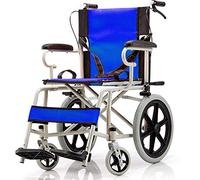 Uvency Wheelchair Transit Travel Chair-Foldable Light Elderly Disabled Portable Travel Cart Scooter Standard Paragraph 55X90X80Cm/Blue/55 * 90 * 80Cm
