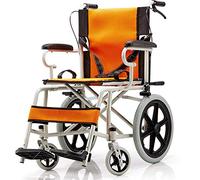 Uvency Wheelchair Transit Travel Chair-Foldable Light Elderly Disabled Portable Travel Cart Scooter Standard Paragraph 55X90X80Cm/Orange/55 * 90 * 80Cm