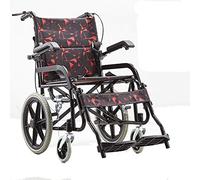 Uvency Wheelchair Transit Travel Chair-Foldable Light Elderly Disabled Trolley Handrail Can Be Turned up Small Elderly Portable Travel Scooter/C/55 * 90 * 80Cm