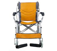 Uvency Wheelchair Transit Travel Chair-Foldable Lightweight Portable Travel Travel Elderly Disabled Manual Manual Scooter Thickened Breathable Cushion/Orange