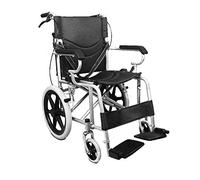 Uvency Wheelchair Transit Travel Chair-Foldable Lightweight Portable Travel Travel Elderly Disabled Manual Manual Scooter Thickened Breathable Cushion/Black
