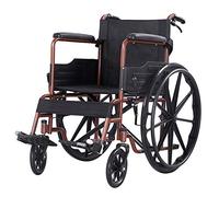 Uvency Wheelchair Transit Travel Chair-Old Man Foldable Light Portable Scooter Disabled Multifunction Big Wheel Trolley/Brown/65 * 92 * 88Cm