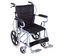 Uvency Wheelchair Transit Travel Chair-Thickened Steel Pipe Elderly Handicapped Manual Trolley Foldable Light Portable Four Brakes/Black/84 * 62 * 86Cm