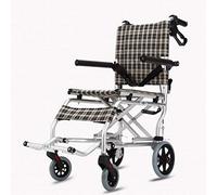 Uvency Wheelchair Transit Travel Chair-Ultralight Thicken Aluminum Alloy Old Man Foldable Light Travel Small Portable Small Wheel Simple Trolley Small Volume/a/90 * 42 * 88Cm